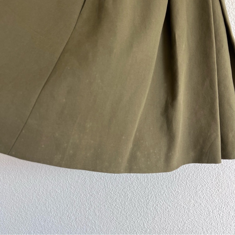 Jason Wu Miss Wu Women’s Olive Green Pleated Belted‎ Mini Skirt - Picture 3 of 16